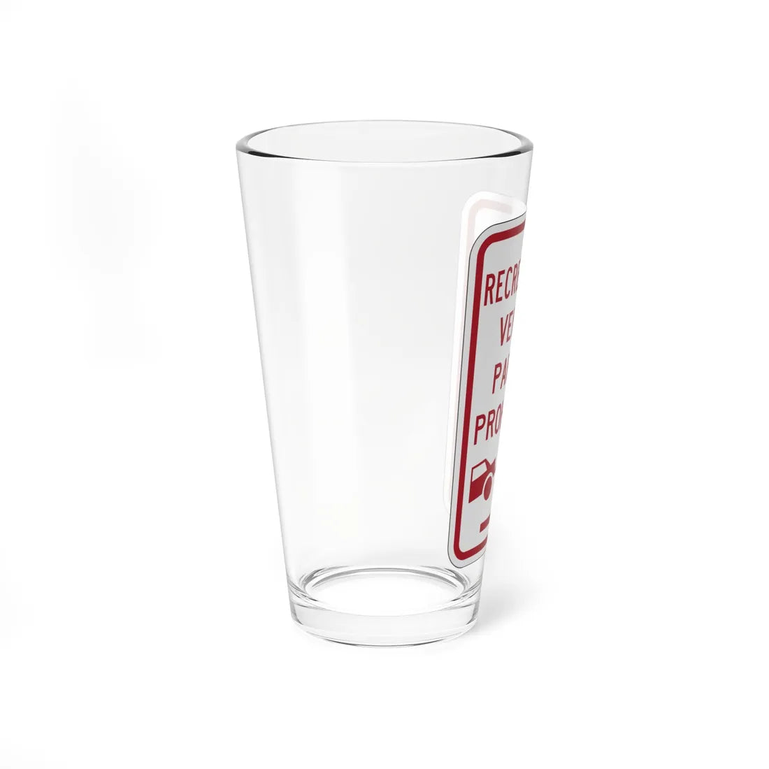 PBOT Road sign P1957R (Oregon) (Road Sign) Pint Glass 16oz - Go Mug Yourself