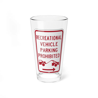 PBOT Road sign P1957R (Oregon) (Road Sign) Pint Glass 16oz - Go Mug Yourself