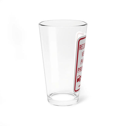 PBOT Road sign P1957R (Oregon) (Road Sign) Pint Glass 16oz - Go Mug Yourself