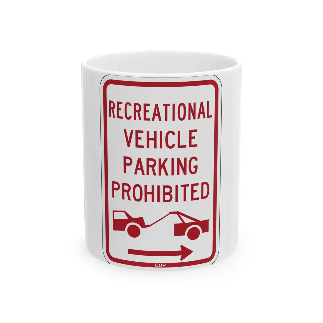 PBOT Road sign P1957R (Oregon) (Road Sign) White Coffee Mug 11oz - Go Mug Yourself