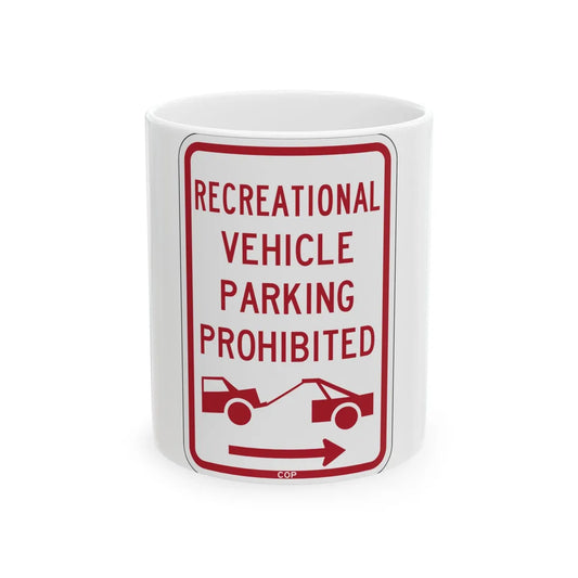 PBOT Road sign P1957R (Oregon) (Road Sign) White Coffee Mug 11oz - Go Mug Yourself