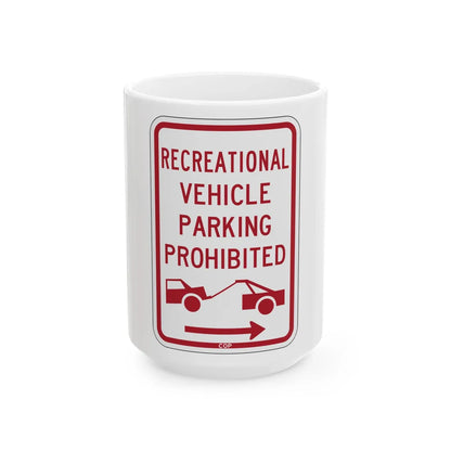 PBOT Road sign P1957R (Oregon) (Road Sign) White Coffee Mug 15oz - Go Mug Yourself