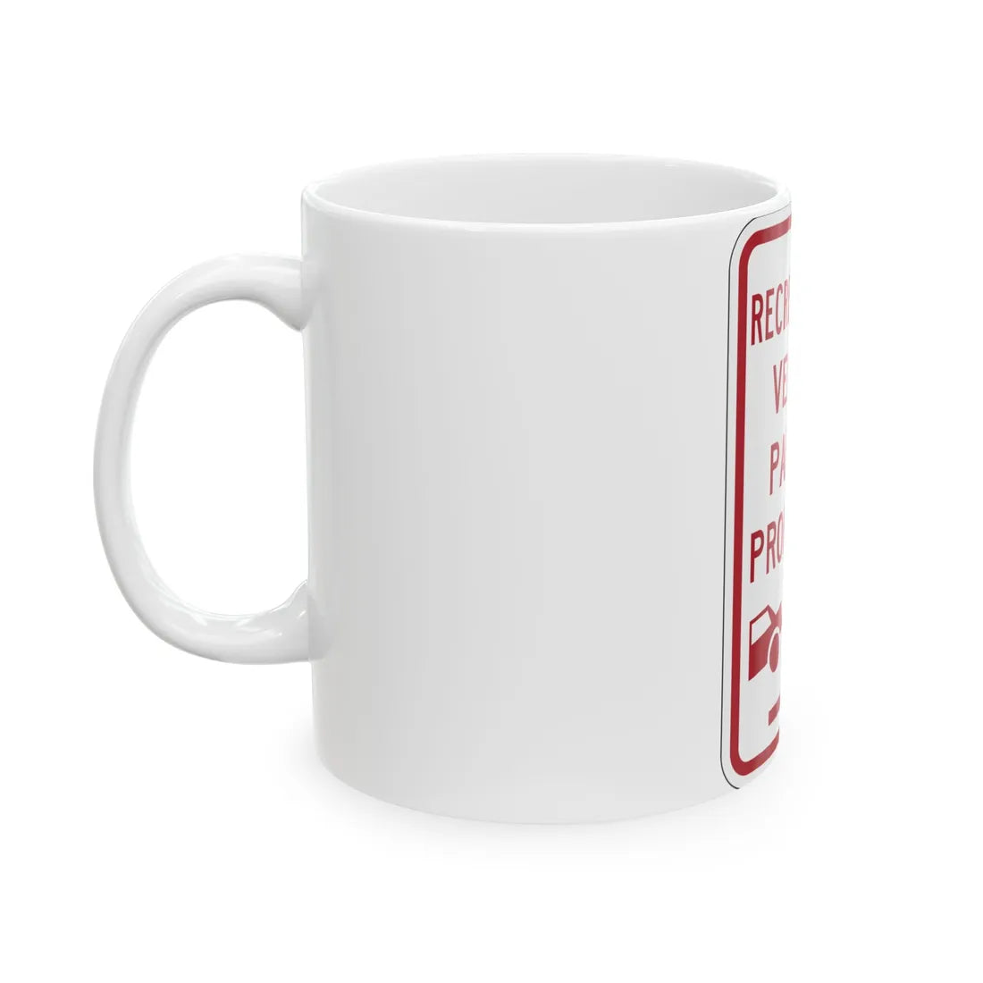 PBOT Road sign P1957R (Oregon) (Road Sign) White Coffee Mug - Go Mug Yourself
