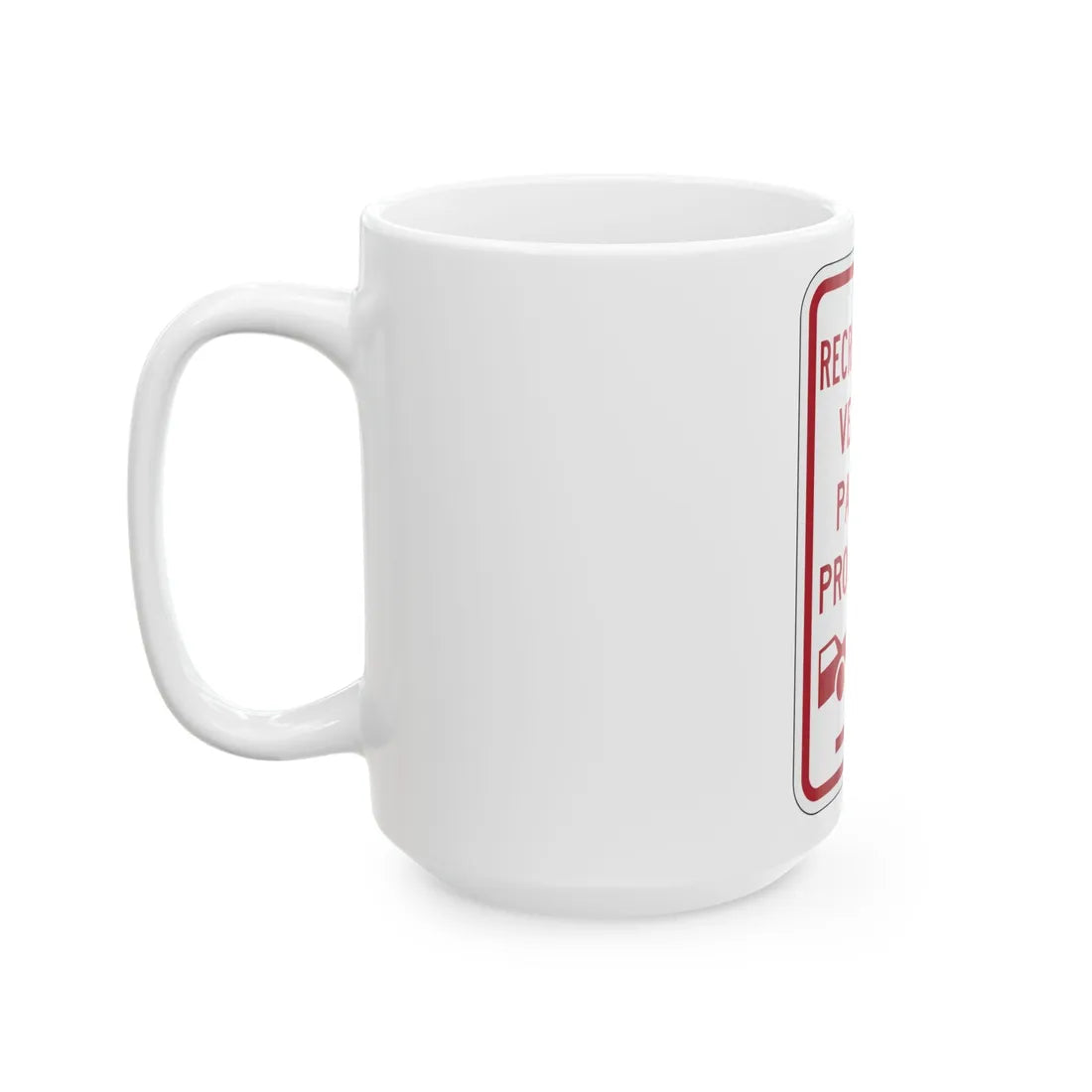 PBOT Road sign P1957R (Oregon) (Road Sign) White Coffee Mug - Go Mug Yourself