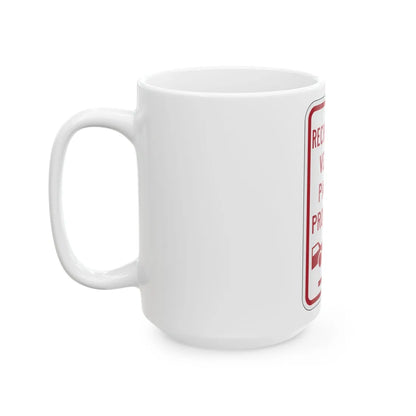 PBOT Road sign P1957R (Oregon) (Road Sign) White Coffee Mug - Go Mug Yourself
