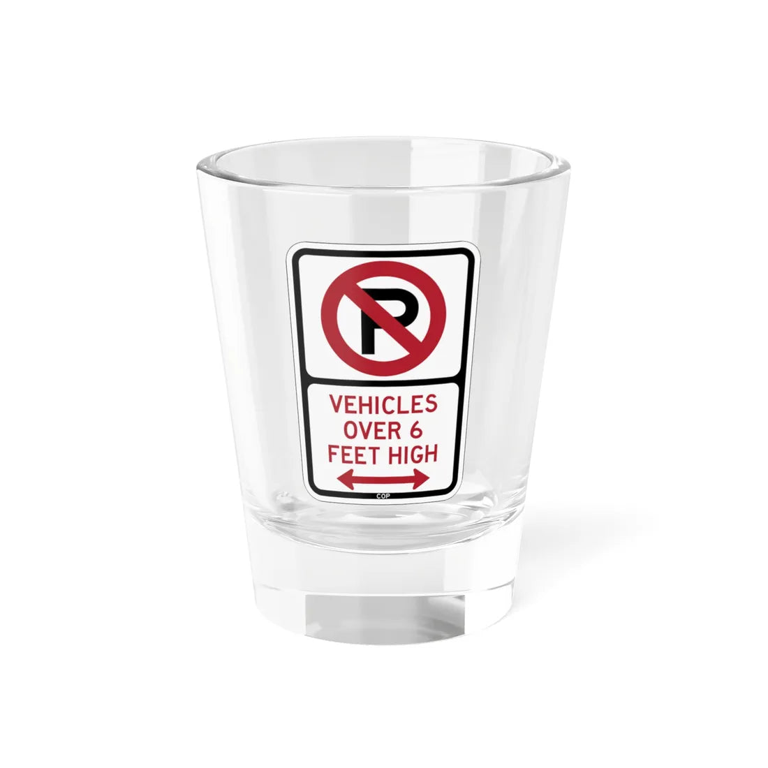 PBOT Road sign P1960D (Oregon) (Road Sign) Shot Glass 1.5oz 1.5oz - Go Mug Yourself