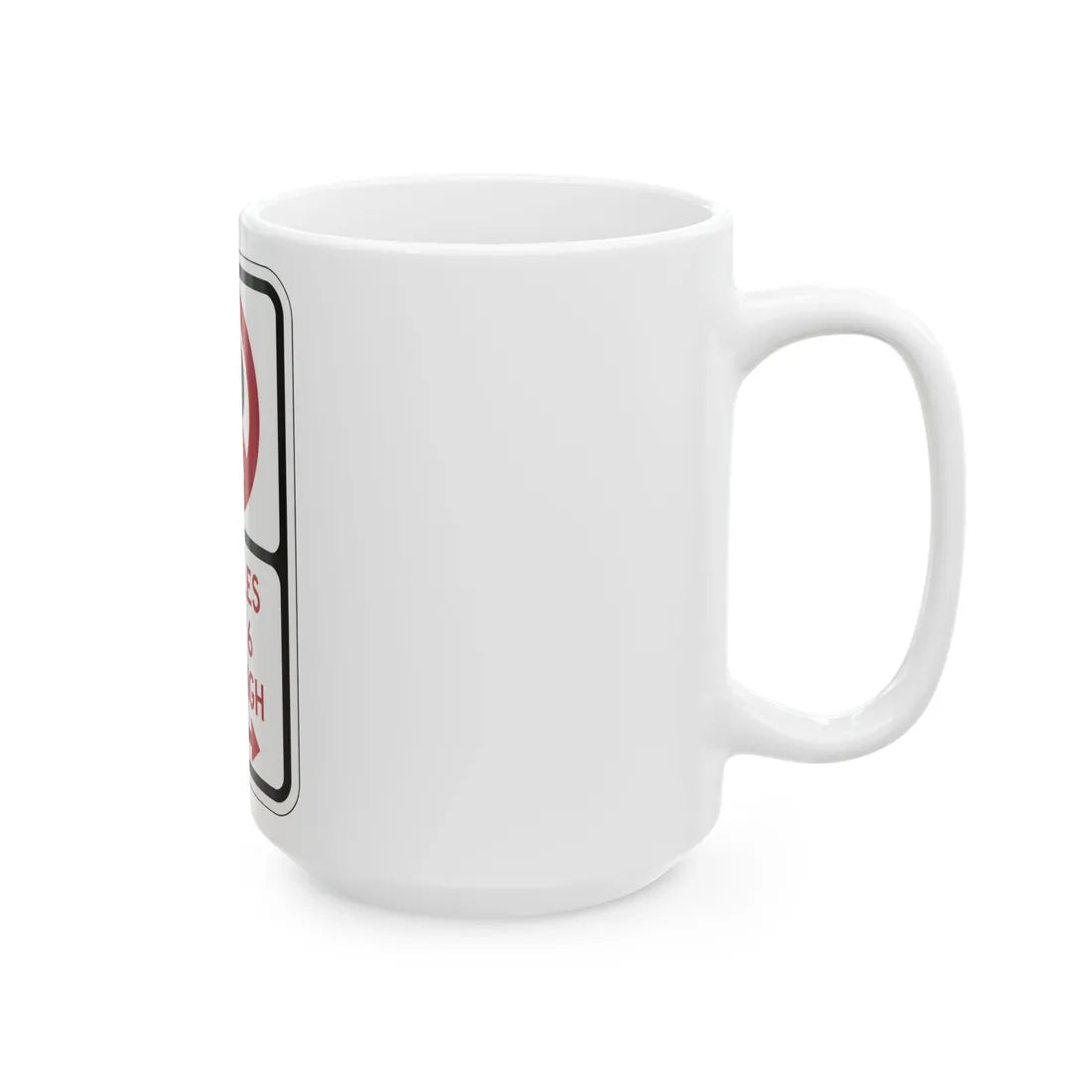 PBOT Road sign P1960D (Oregon) (Road Sign) White Coffee Mug - Go Mug Yourself