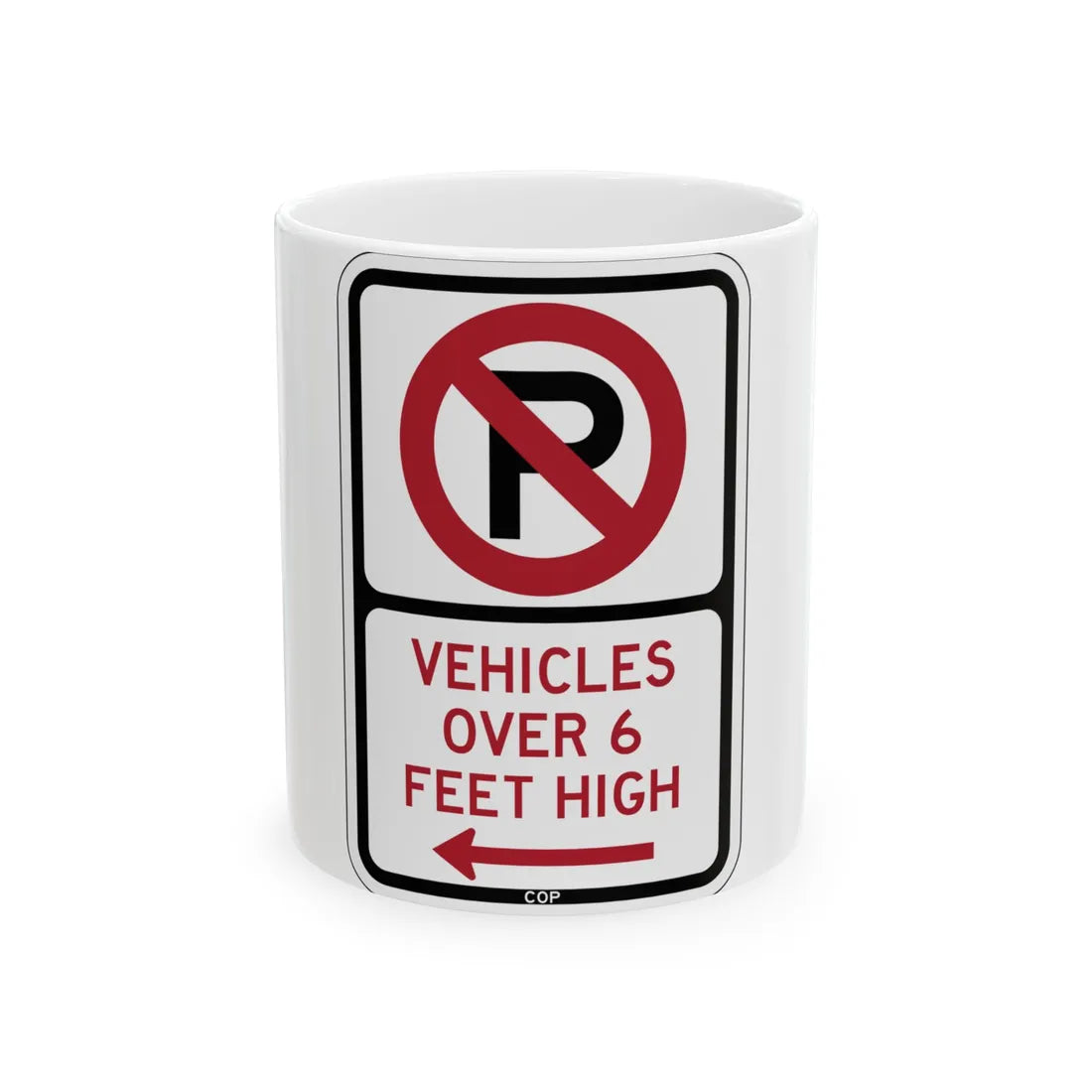 PBOT Road sign P1960L (Oregon) (Road Sign) White Coffee Mug 11oz - Go Mug Yourself