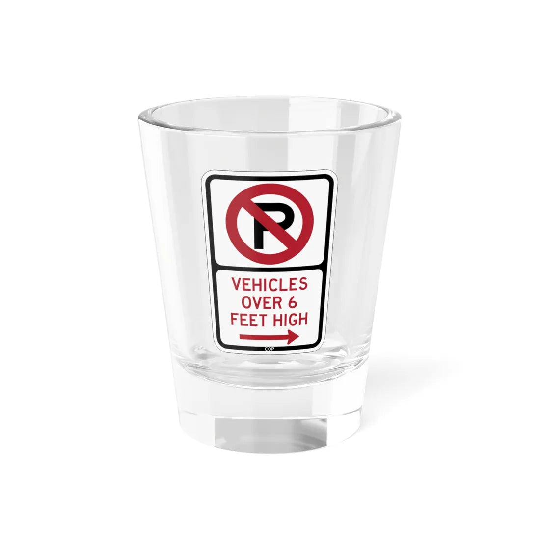 PBOT Road sign P1960R (Oregon) (Road Sign) Shot Glass 1.5oz 1.5oz - Go Mug Yourself