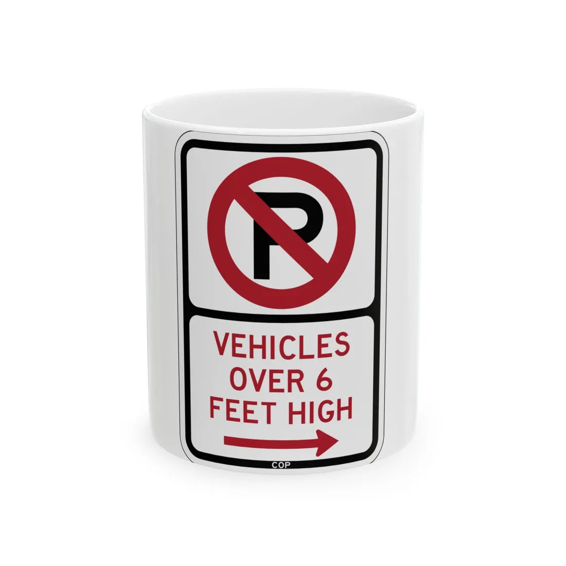 PBOT Road sign P1960R (Oregon) (Road Sign) White Coffee Mug 11oz - Go Mug Yourself