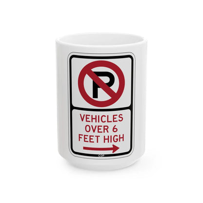 PBOT Road sign P1960R (Oregon) (Road Sign) White Coffee Mug 15oz - Go Mug Yourself