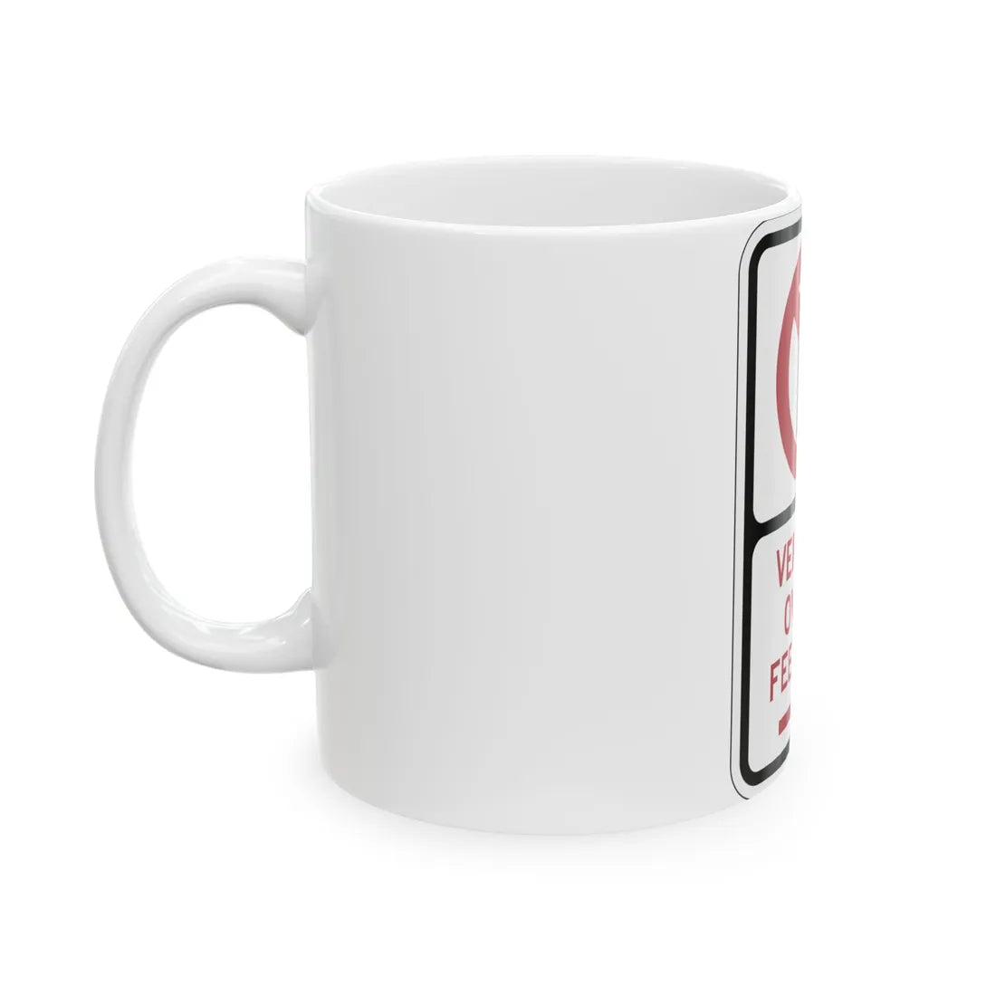 PBOT Road sign P1960R (Oregon) (Road Sign) White Coffee Mug - Go Mug Yourself