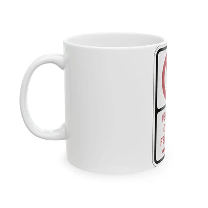 PBOT Road sign P1960R (Oregon) (Road Sign) White Coffee Mug - Go Mug Yourself