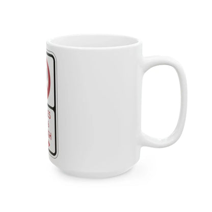PBOT Road sign P1960R (Oregon) (Road Sign) White Coffee Mug - Go Mug Yourself