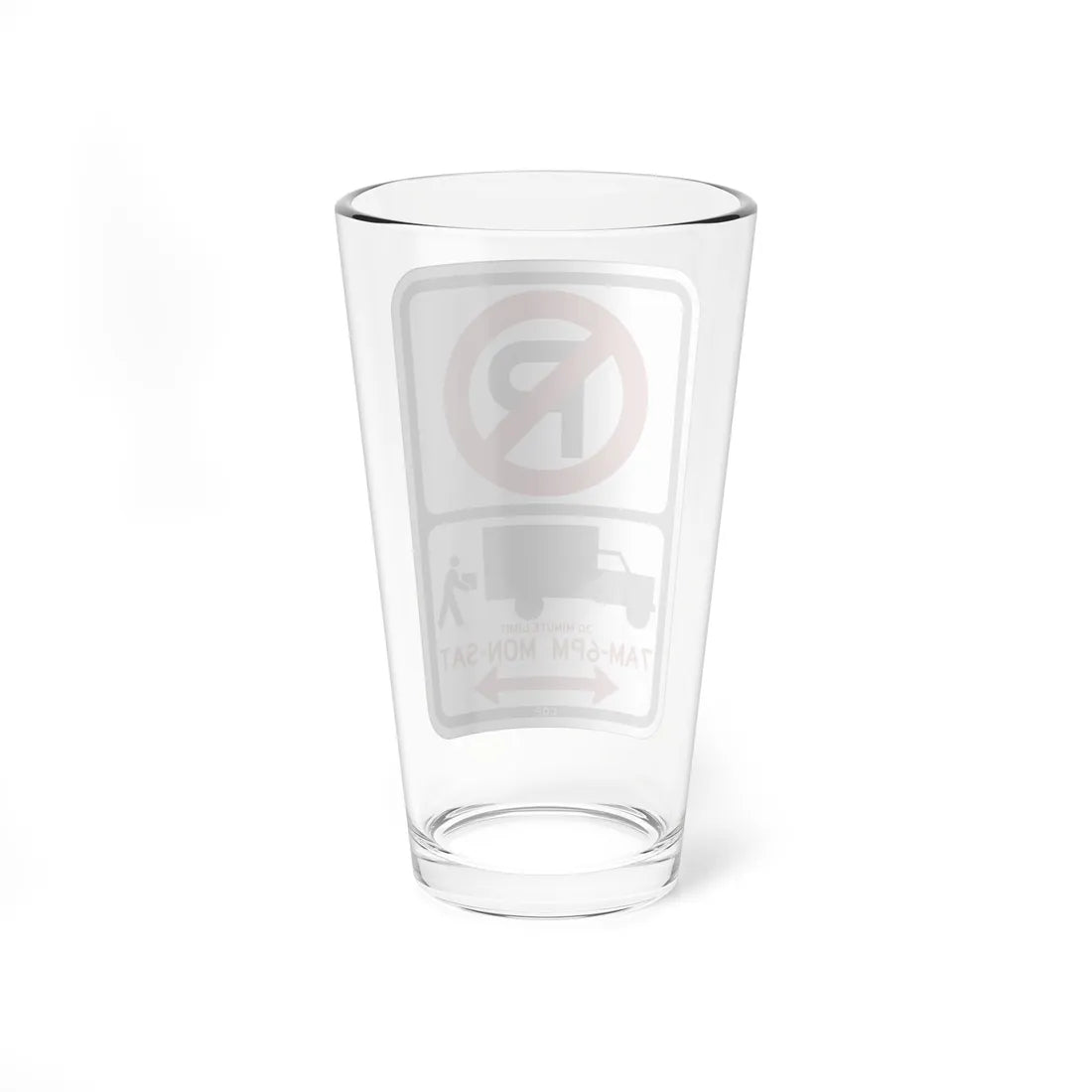 PBOT Road sign P2020D (Oregon) (Road Sign) Pint Glass 16oz - Go Mug Yourself