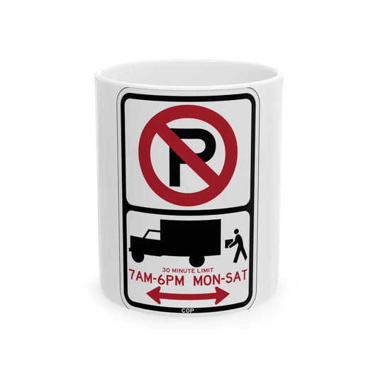 PBOT Road sign P2020D (Oregon) (Road Sign) White Coffee Mug 11oz - Go Mug Yourself