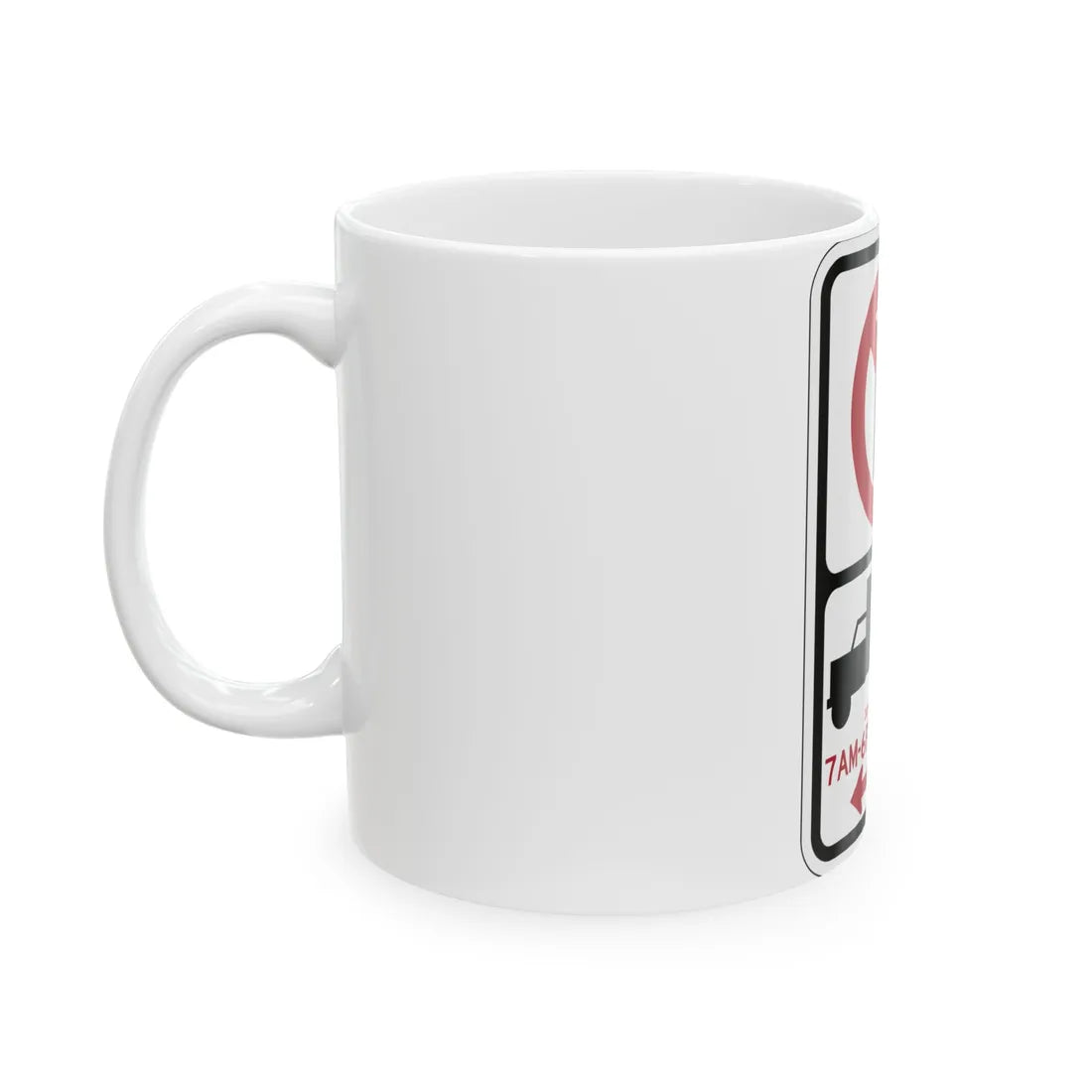 PBOT Road sign P2020D (Oregon) (Road Sign) White Coffee Mug - Go Mug Yourself