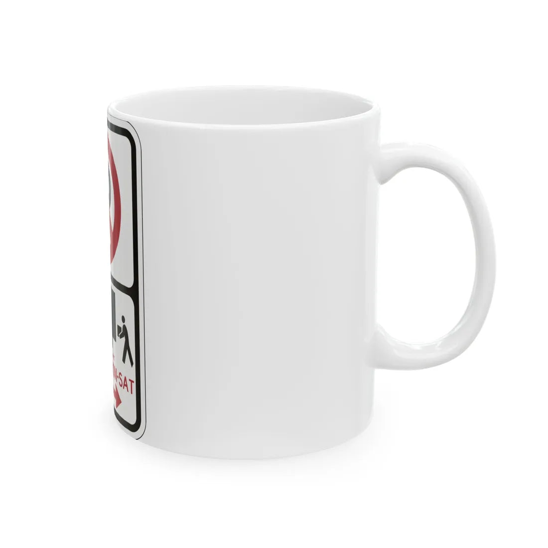PBOT Road sign P2020D (Oregon) (Road Sign) White Coffee Mug - Go Mug Yourself