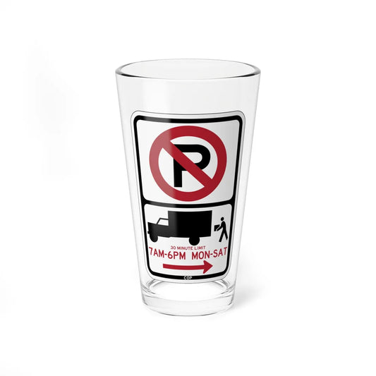 PBOT Road sign P2020R (Oregon) (Road Sign) Pint Glass 16oz 16oz - Go Mug Yourself