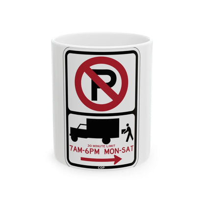 PBOT Road sign P2020R (Oregon) (Road Sign) White Coffee Mug 11oz - Go Mug Yourself