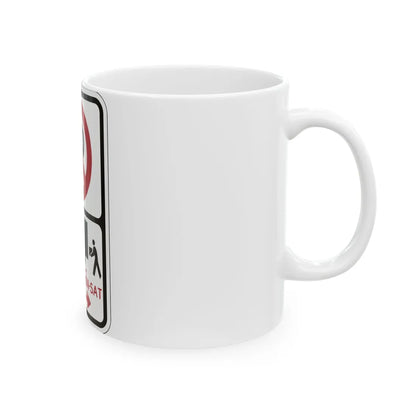 PBOT Road sign P2020R (Oregon) (Road Sign) White Coffee Mug - Go Mug Yourself