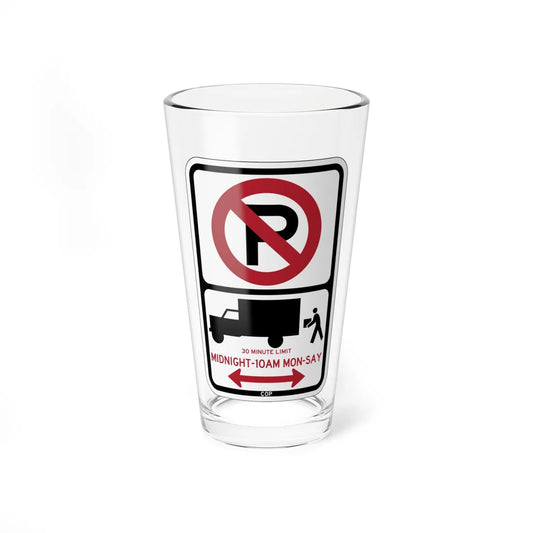 PBOT Road sign P2026D (Oregon) (Road Sign) Pint Glass 16oz 16oz - Go Mug Yourself