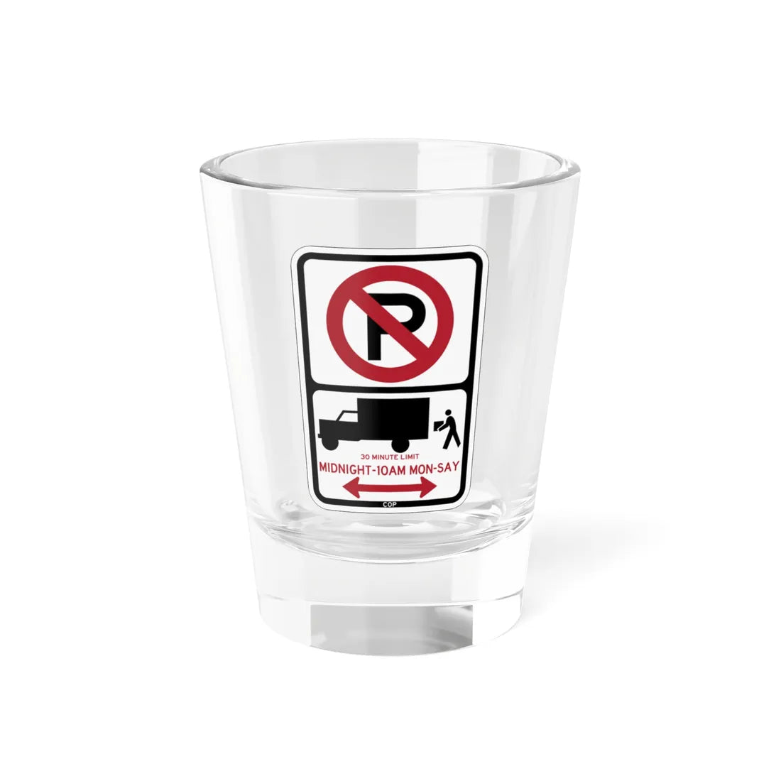 PBOT Road sign P2026D (Oregon) (Road Sign) Shot Glass 1.5oz 1.5oz - Go Mug Yourself