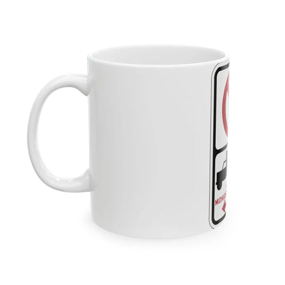 PBOT Road sign P2026D (Oregon) (Road Sign) White Coffee Mug - Go Mug Yourself