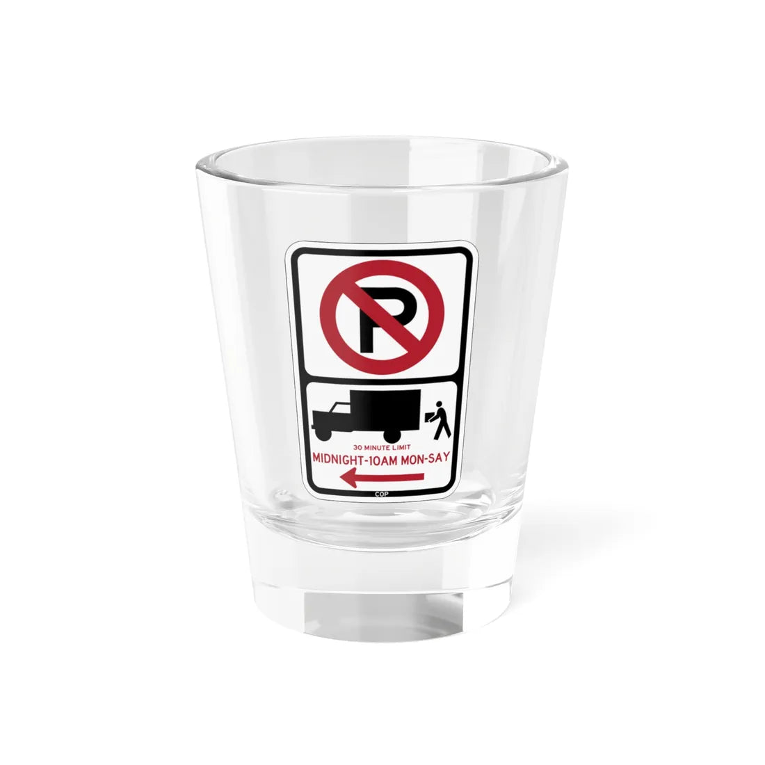 PBOT Road sign P2026L (Oregon) (Road Sign) Shot Glass 1.5oz 1.5oz - Go Mug Yourself