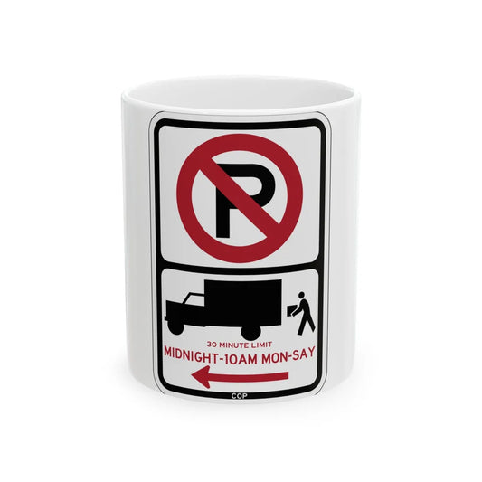 PBOT Road sign P2026L (Oregon) (Road Sign) White Coffee Mug 11oz - Go Mug Yourself