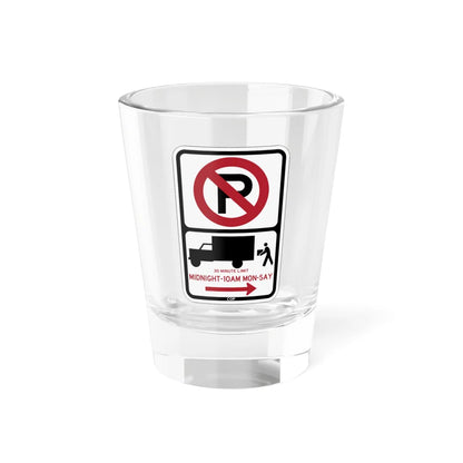 PBOT Road sign P2026R (Oregon) (Road Sign) Shot Glass 1.5oz 1.5oz - Go Mug Yourself