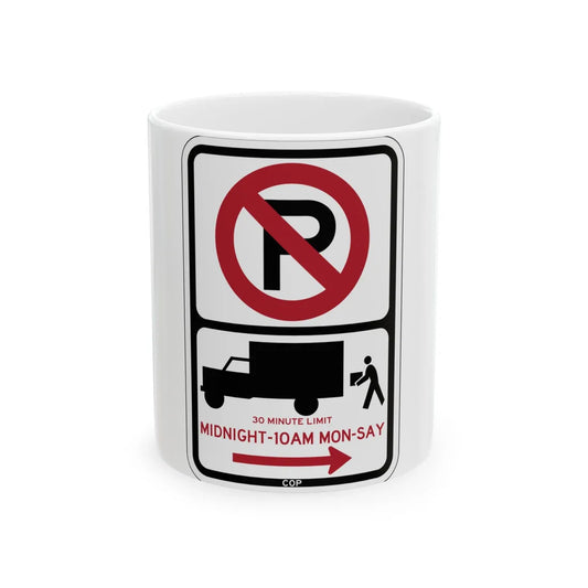 PBOT Road sign P2026R (Oregon) (Road Sign) White Coffee Mug 11oz - Go Mug Yourself
