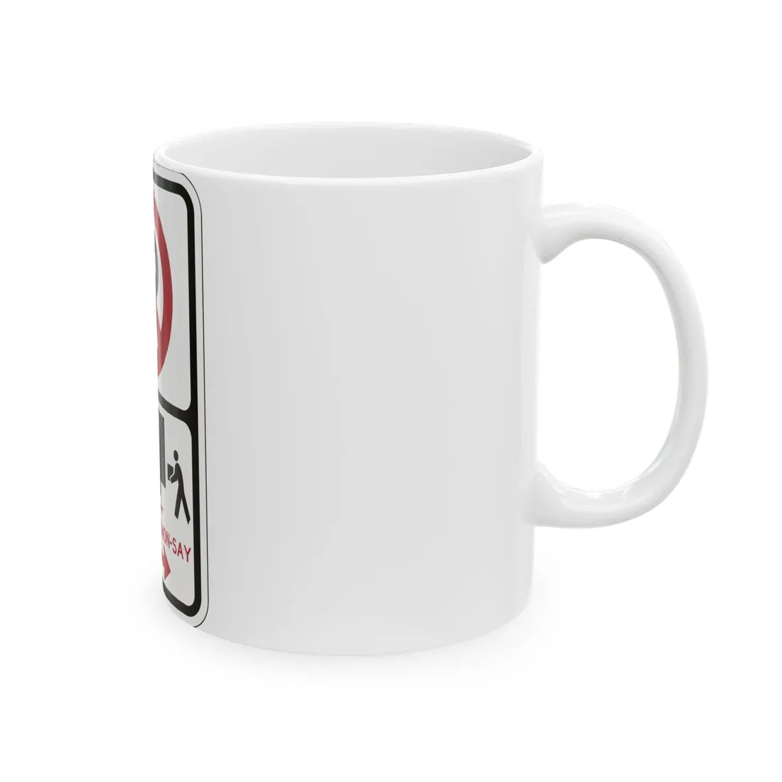 PBOT Road sign P2026R (Oregon) (Road Sign) White Coffee Mug - Go Mug Yourself