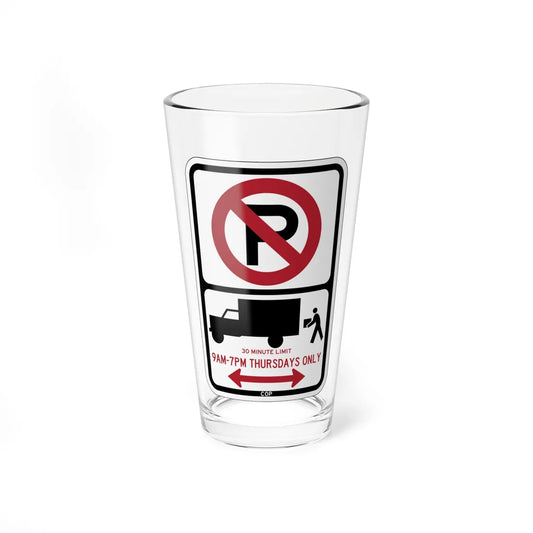 PBOT Road sign P2115D (Oregon) (Road Sign) Pint Glass 16oz 16oz - Go Mug Yourself