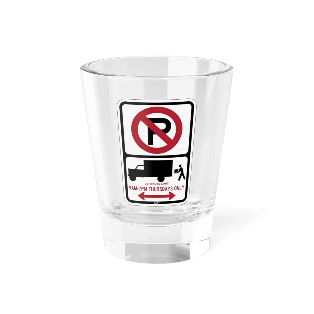PBOT Road sign P2115D (Oregon) (Road Sign) Shot Glass 1.5oz 1.5oz - Go Mug Yourself