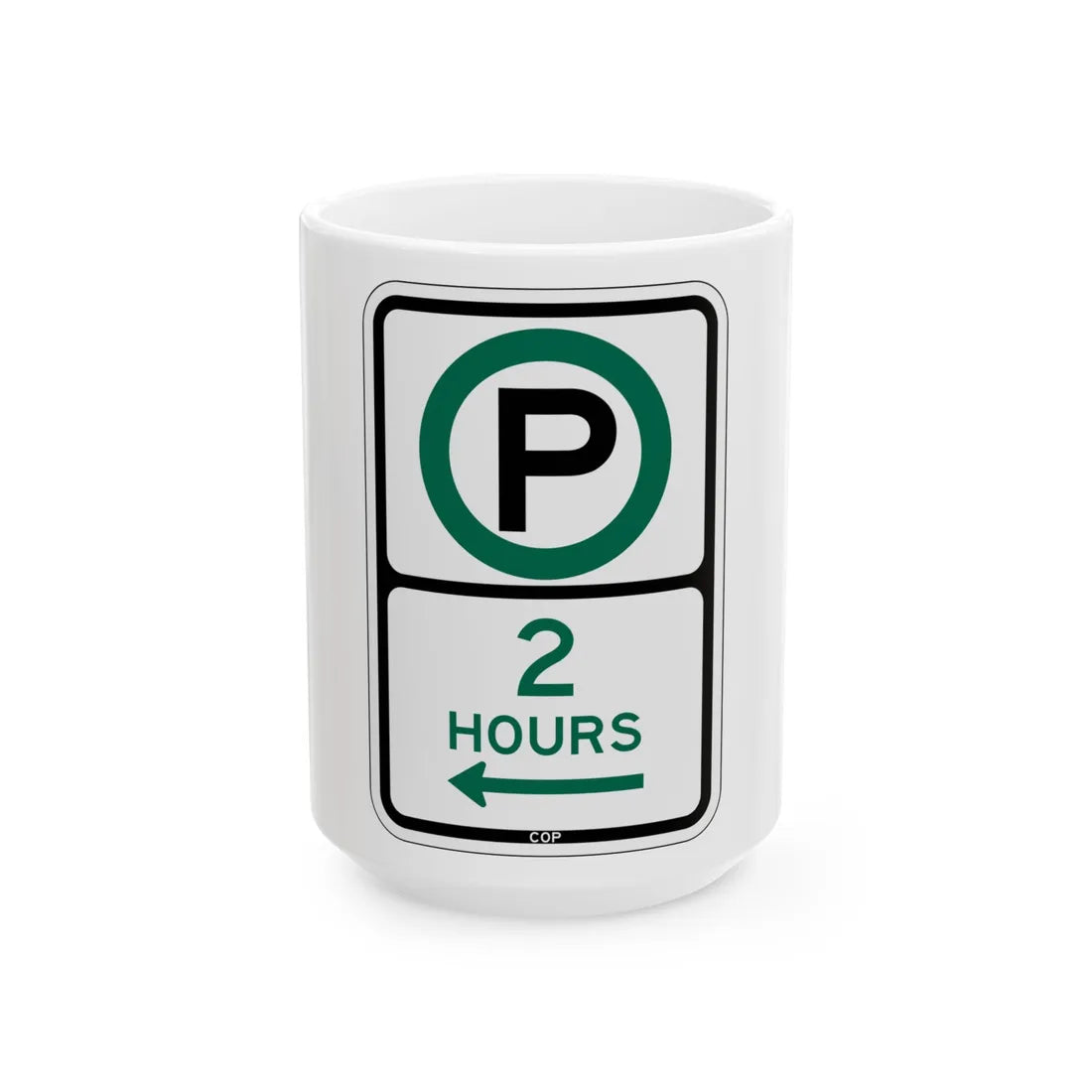 PBOT Road sign P3800L (Oregon) (Road Sign) White Coffee Mug 15oz - Go Mug Yourself