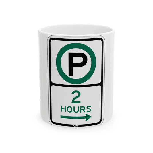 PBOT Road sign P3800R (Oregon) (Road Sign) White Coffee Mug 11oz - Go Mug Yourself