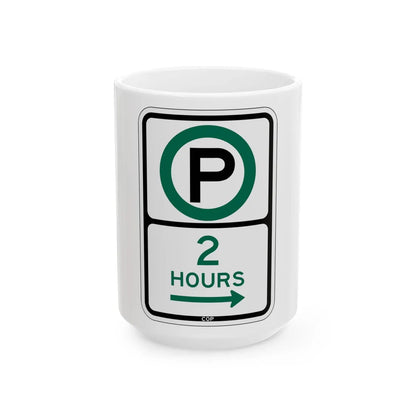 PBOT Road sign P3800R (Oregon) (Road Sign) White Coffee Mug 15oz - Go Mug Yourself