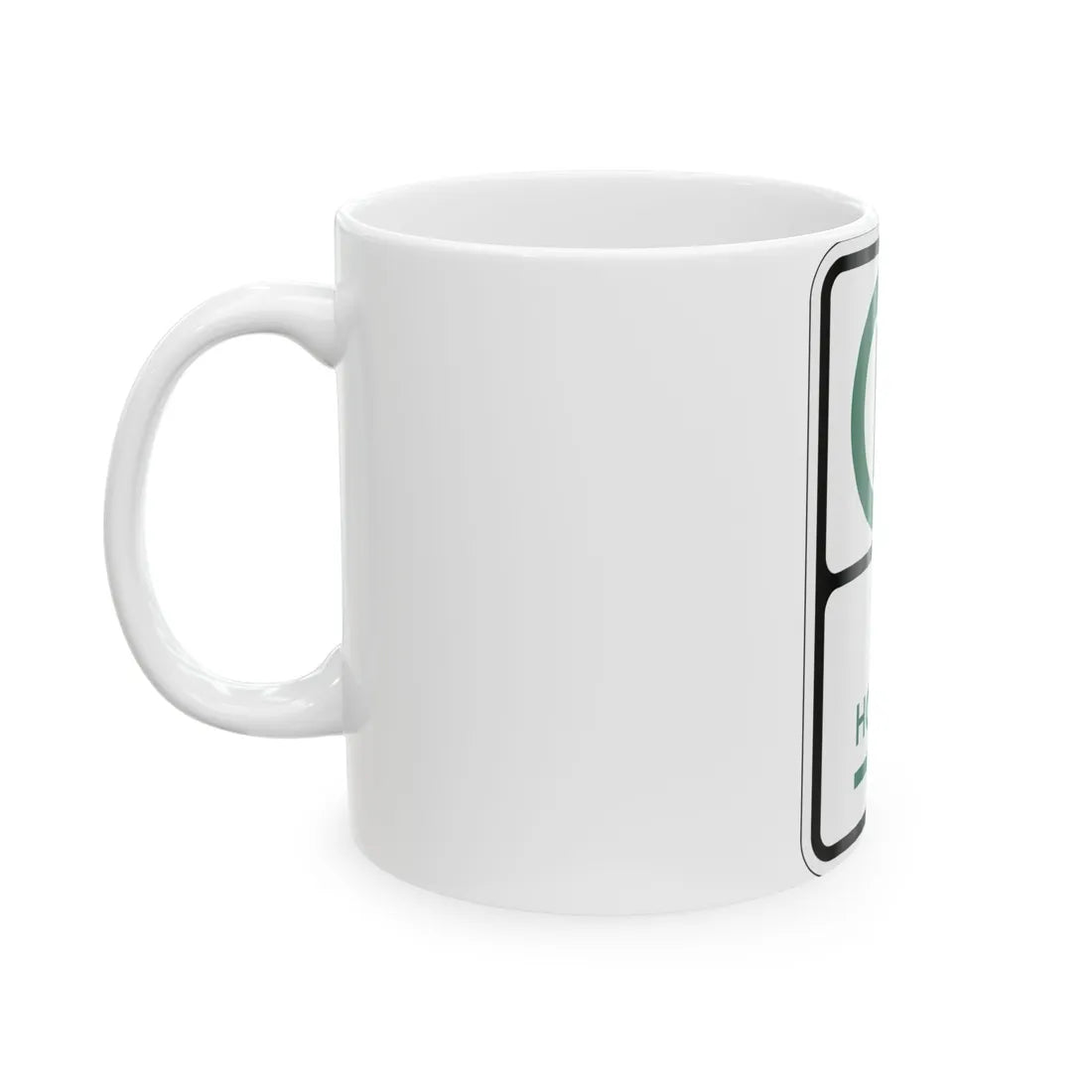 PBOT Road sign P3800R (Oregon) (Road Sign) White Coffee Mug - Go Mug Yourself