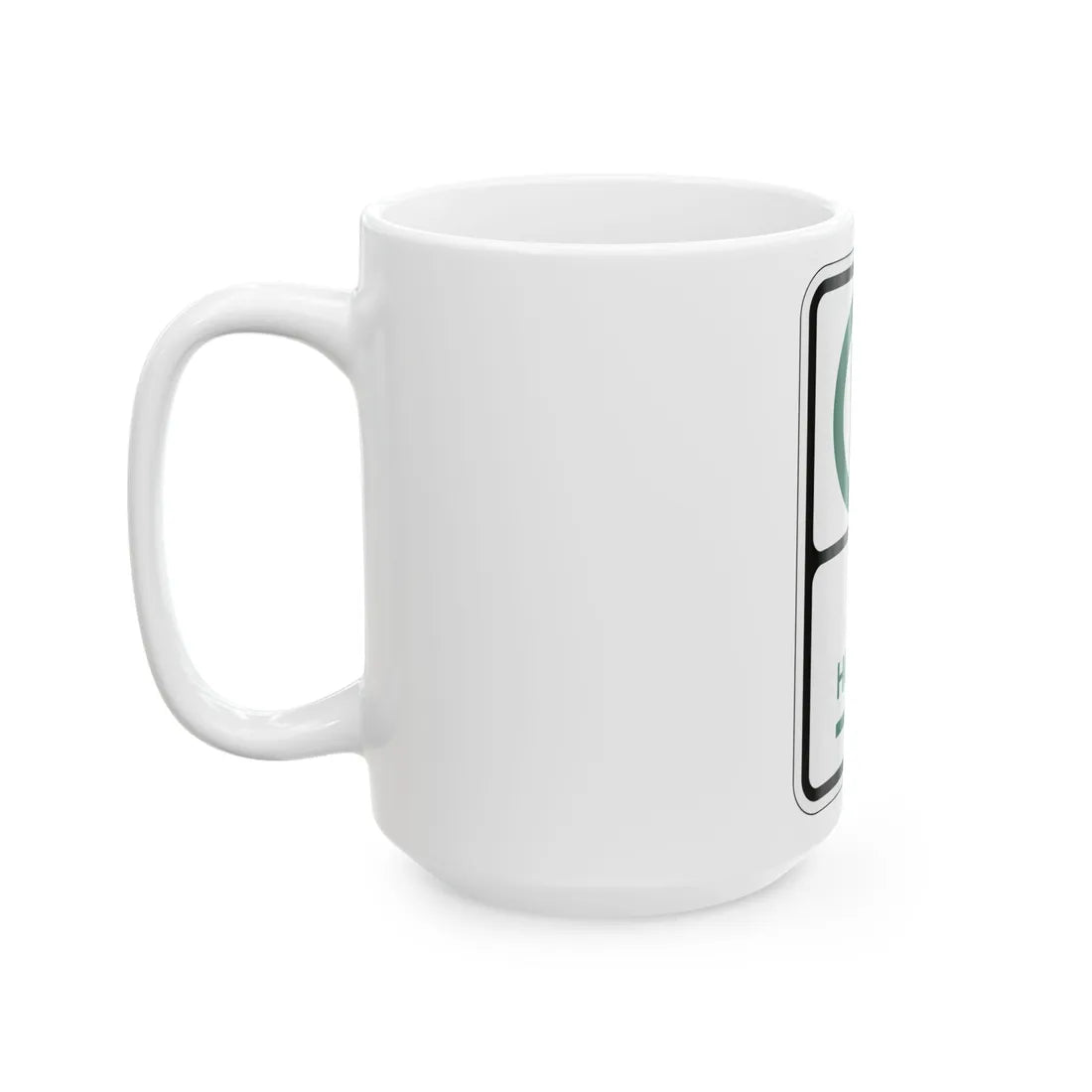 PBOT Road sign P3800R (Oregon) (Road Sign) White Coffee Mug - Go Mug Yourself
