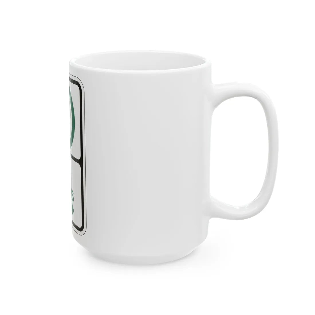 PBOT Road sign P3800R (Oregon) (Road Sign) White Coffee Mug - Go Mug Yourself