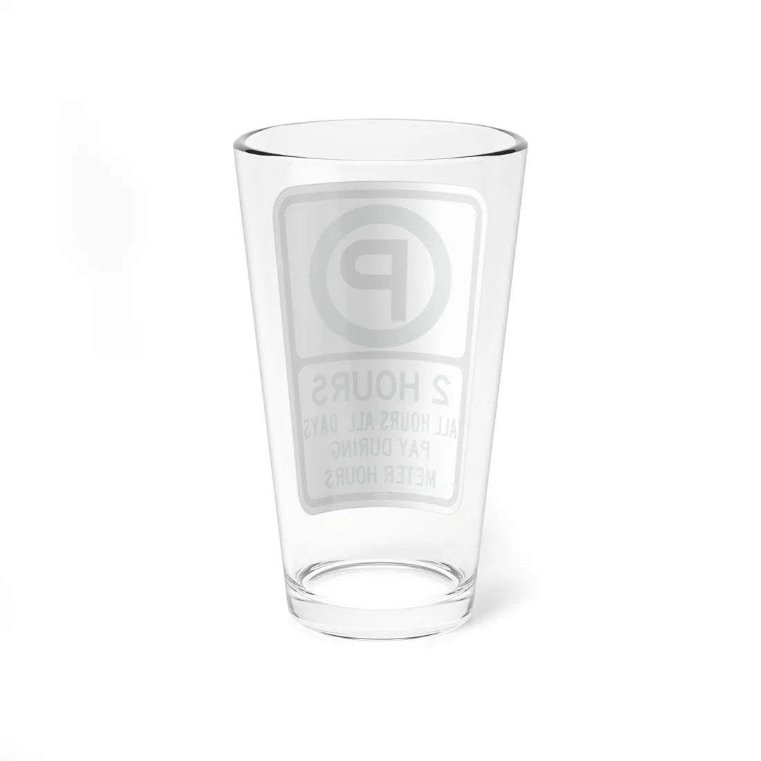 PBOT Road sign P3801 (Oregon) (Road Sign) Pint Glass 16oz - Go Mug Yourself