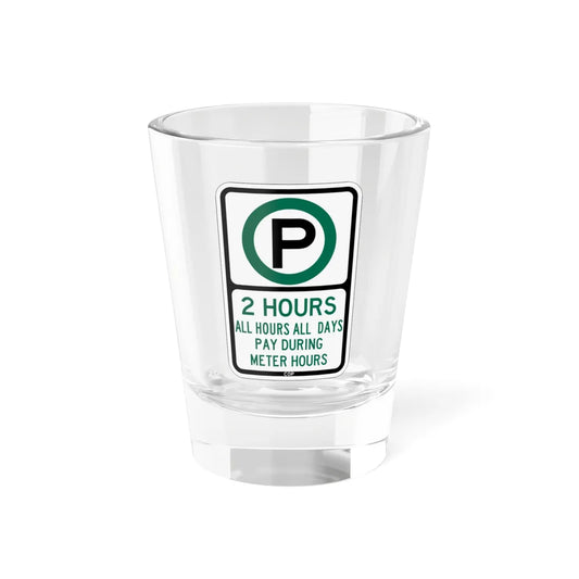 PBOT Road sign P3801 (Oregon) (Road Sign) Shot Glass 1.5oz 1.5oz - Go Mug Yourself