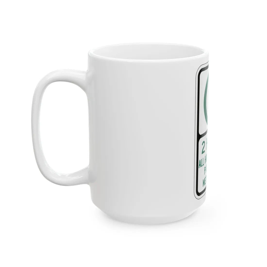 PBOT Road sign P3801 (Oregon) (Road Sign) White Coffee Mug - Go Mug Yourself