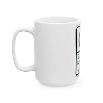 PBOT Road sign P3801 (Oregon) (Road Sign) White Coffee Mug - Go Mug Yourself