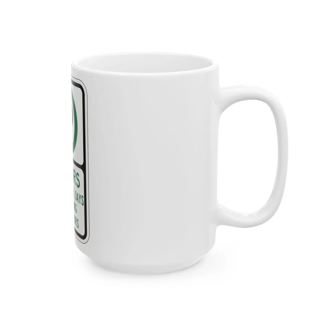 PBOT Road sign P3801 (Oregon) (Road Sign) White Coffee Mug - Go Mug Yourself