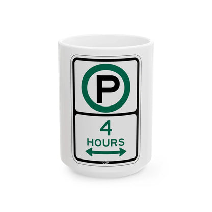 PBOT Road sign P3805D (Oregon) (Road Sign) White Coffee Mug 15oz - Go Mug Yourself