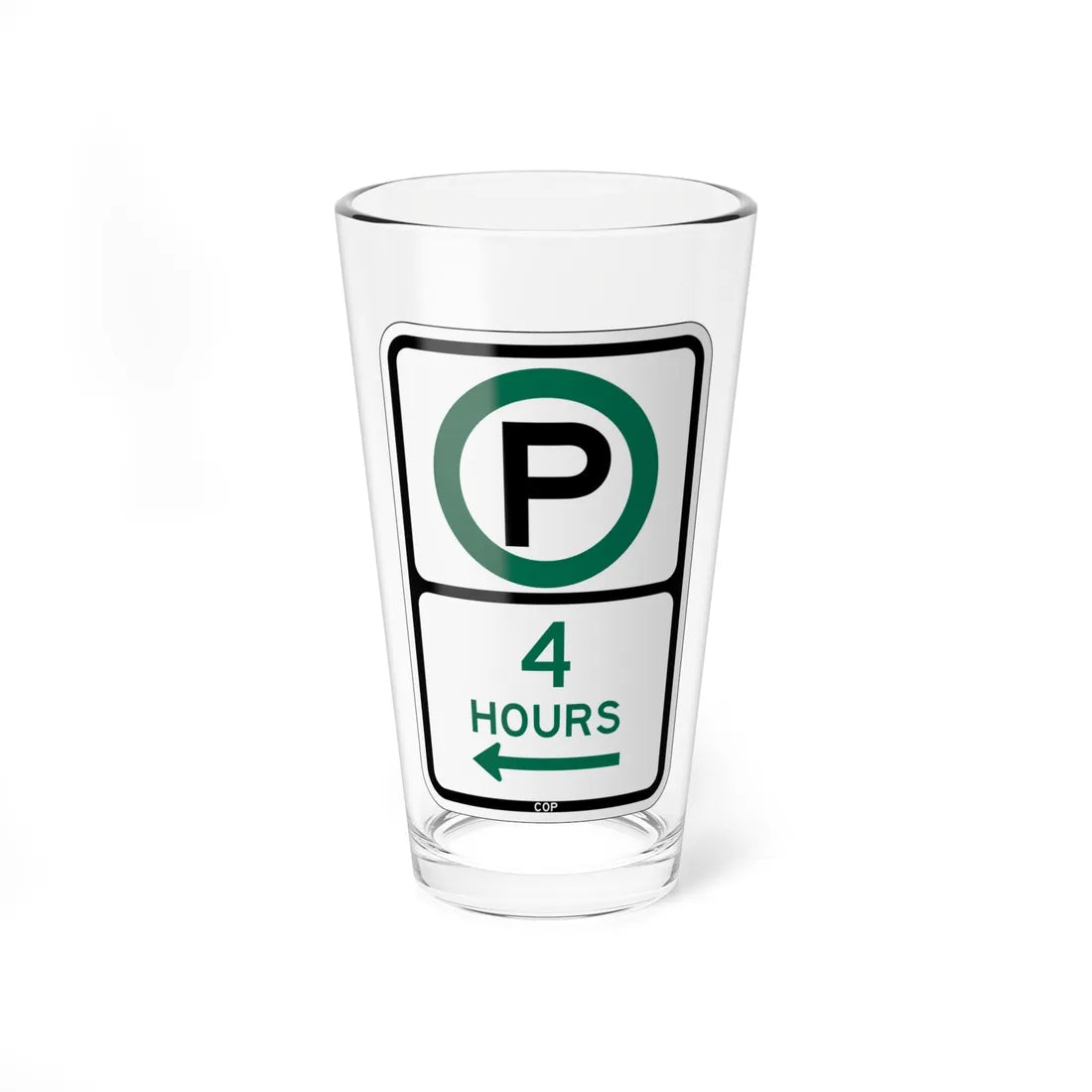 PBOT Road sign P3805L (Oregon) (Road Sign) Pint Glass 16oz 16oz - Go Mug Yourself
