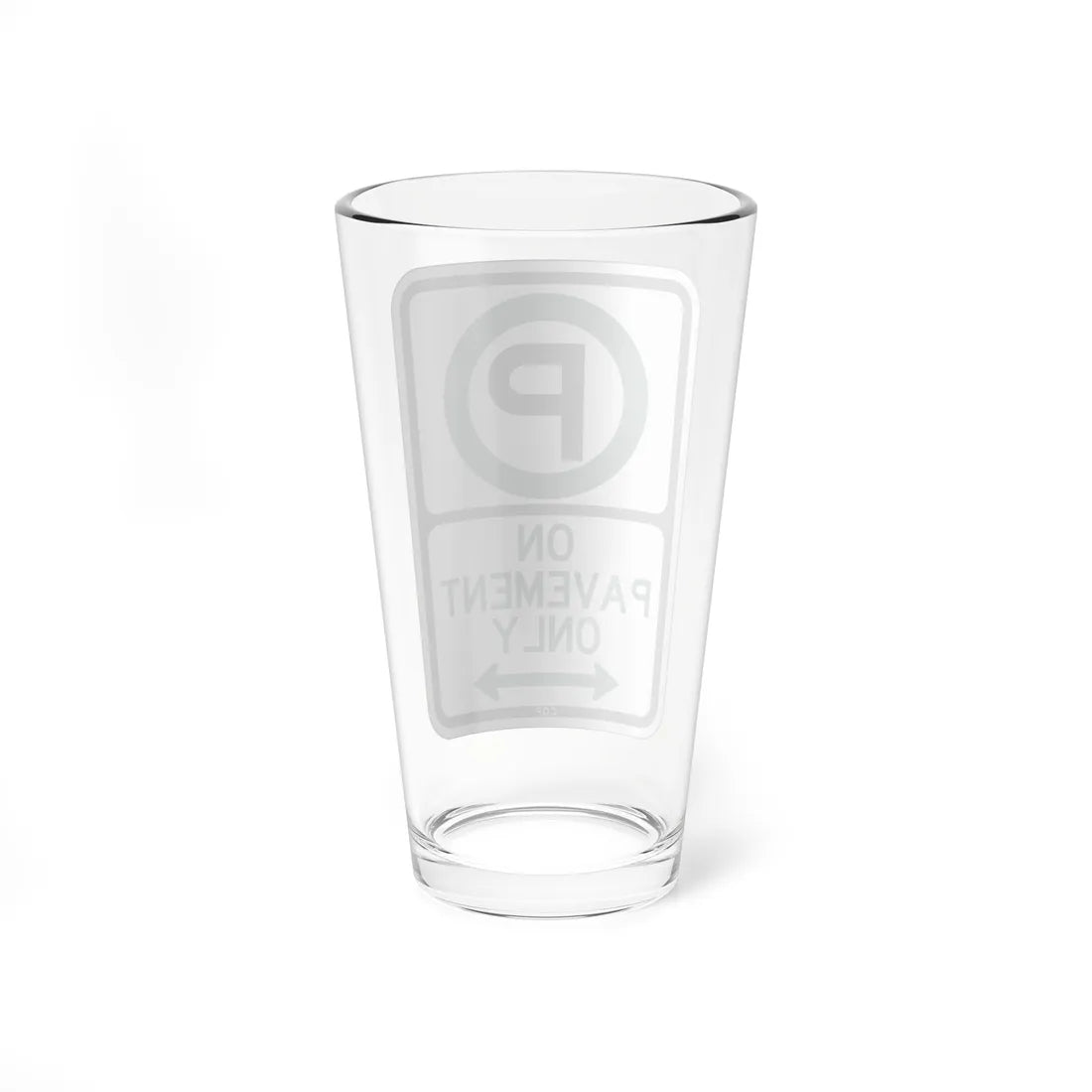 PBOT Road sign P3970 (Oregon) (Road Sign) Pint Glass 16oz - Go Mug Yourself