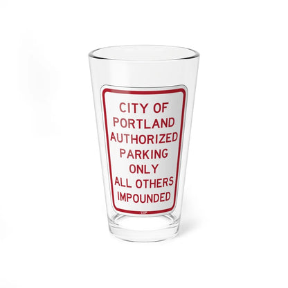 PBOT Road sign P4020 (Oregon) (Road Sign) Pint Glass 16oz 16oz - Go Mug Yourself
